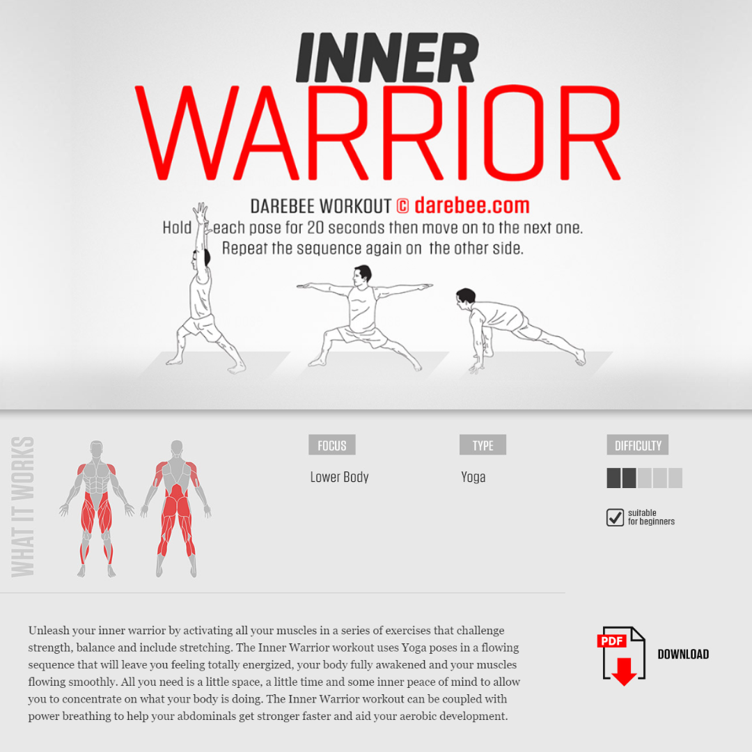 PreGaming: DAREBEE Inner Warrior Yoga Workout 